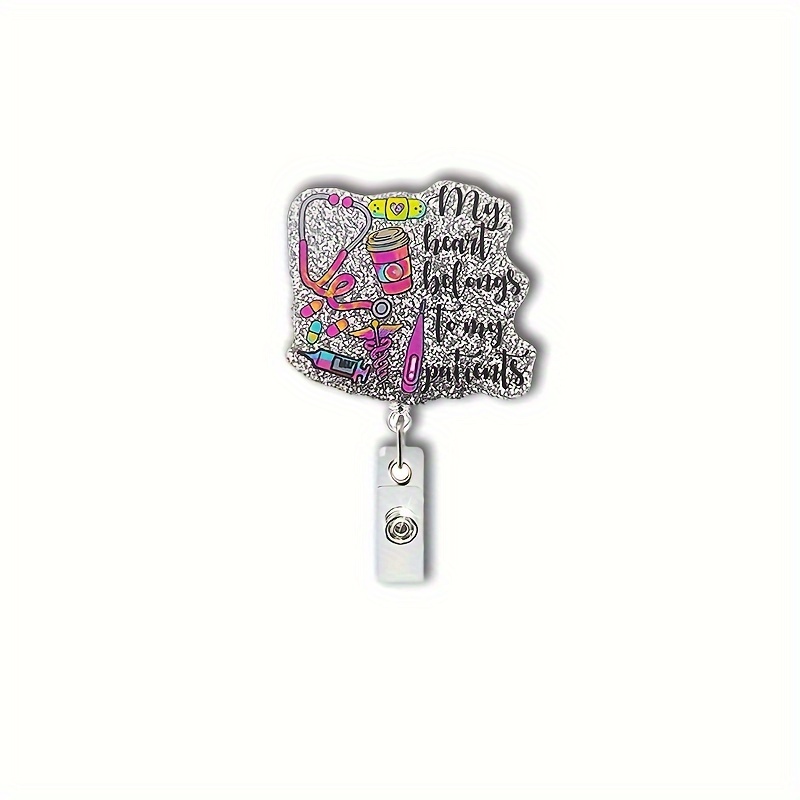 Retractable Badge Reel I Became a Nurse Because Your Life is Worth