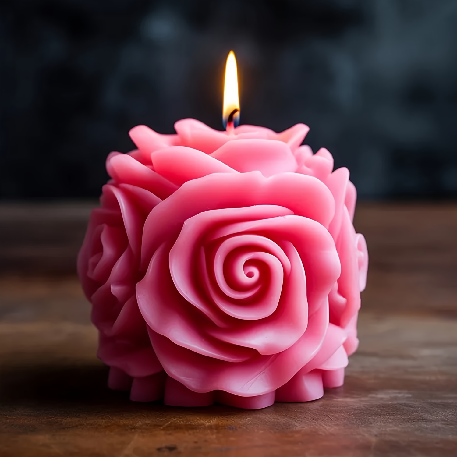 

Hot Customized Valentine's Day Rose Pillar Candle Silicone Mold Soap Candle Mould Silicone Mold