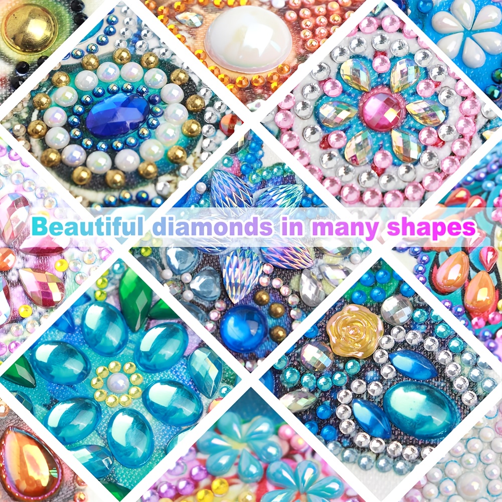 Irregular Diamond Art Pendant for Floral Theme