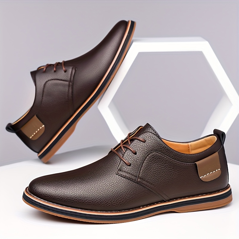 Zapatos Casuales de Negocios para Hombres, Oxford de Vestir con Cordones y Caña Baja para Ocasiones Formales - Ropa de Oficina - Bodas y Fiestas de Navidad