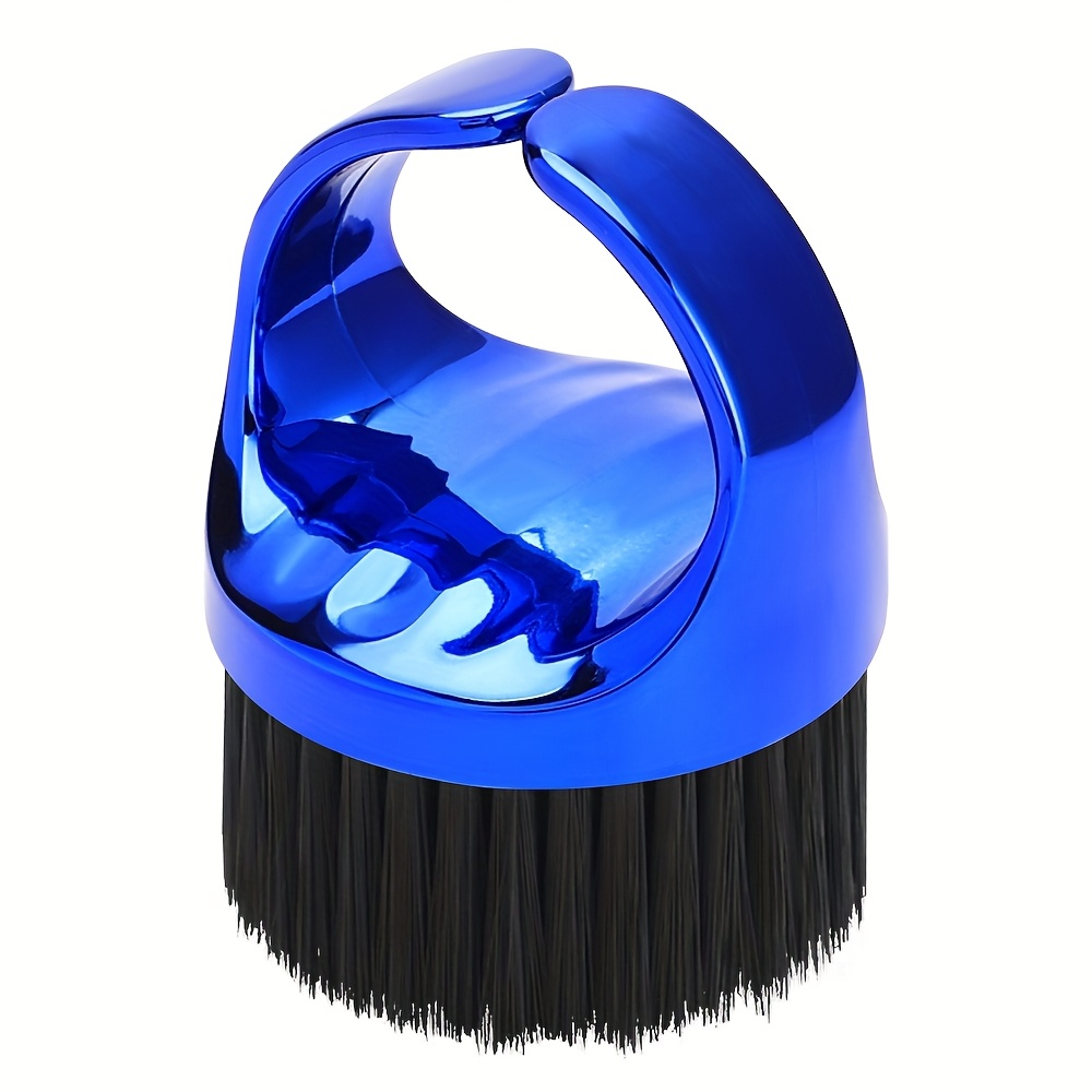TEMU Neck Facial Dusting Brush Soft Hairbrush Lightweight Portable Hair Styling Cleaning Brush Hairdresser, 5 Colors