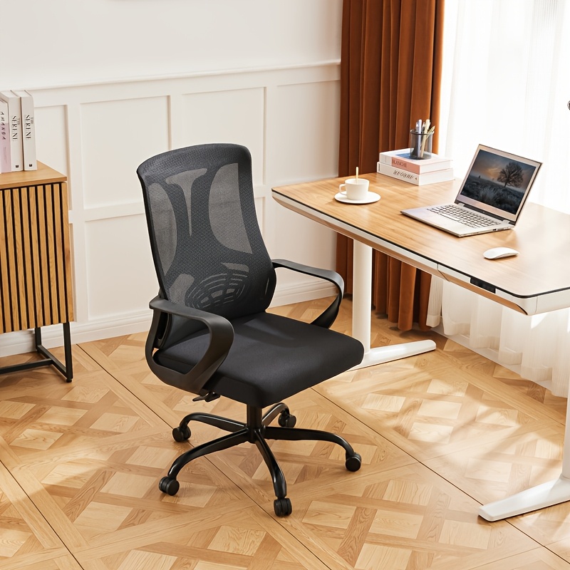 ergonomic black gaming chair padded armrests adjustable Temu