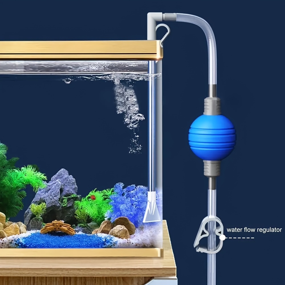 TEMU 【電池なし】水槽用 水交換器、水槽砂砂利クリーナー、サイフォンパイプ、サイフォンホース、トイレ吸引ホース、サイフォンプ、魚の糞吸引ホース、クリーニング＆排水ツール