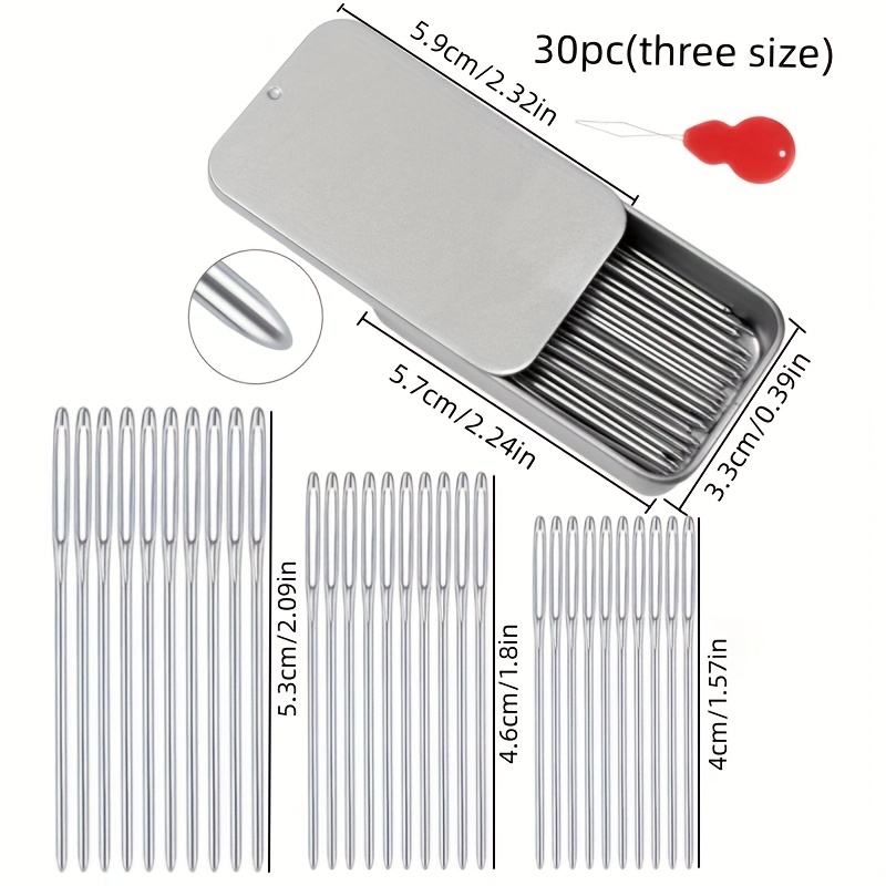 Multi-sized Stainless Steel Yarn Needle With A , Ideal For Hand Weaving And Handmade Crafts, Packaged In A Small Box