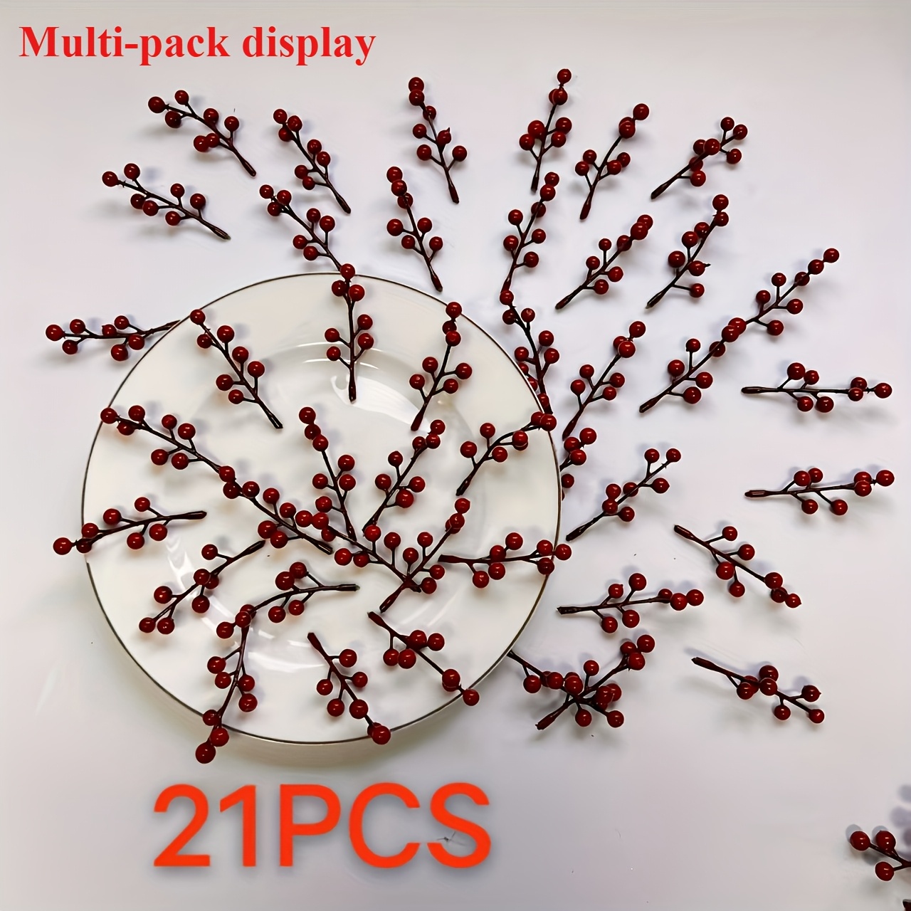 Image of 21pcs Christmas , Used For Christmas Trees, Wreaths, Garlands, Center Decorations, Christmas Decorations, Winter Decorations, New Year Decorations, Halloween Decor