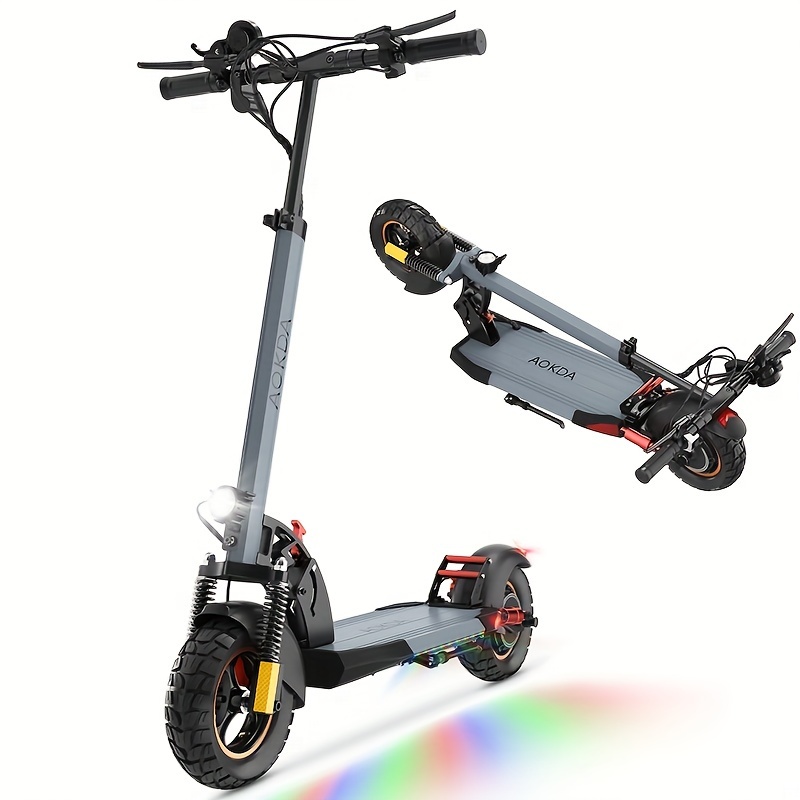 

A1 Electric Scooter For Adults, 20 Mi Long Range & 20 Mph, 600w Motor Power, 10'' Pneumatic Tires, Dual Suspension, Dual Braking System And Cruise Control, Foldable Commuter For Adults