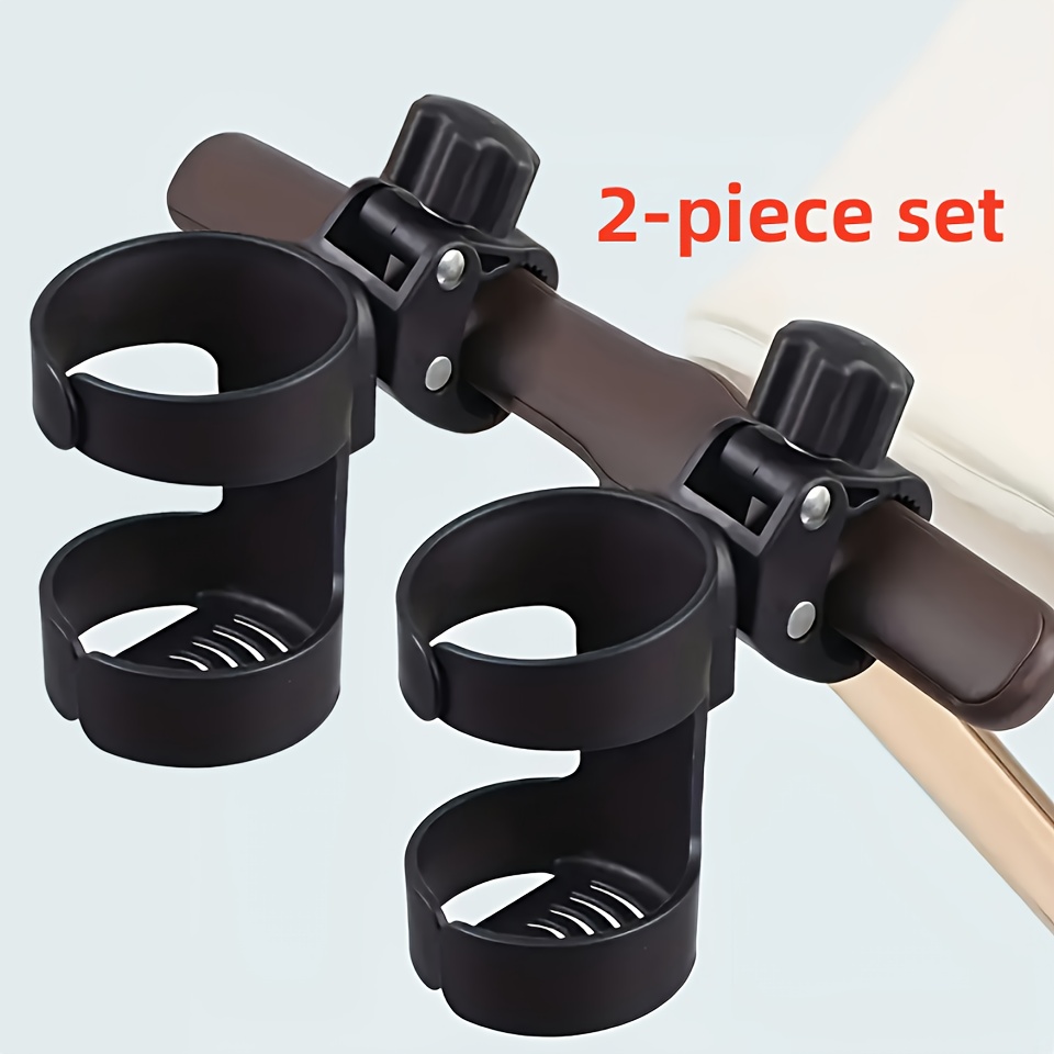 2-pack Better Value! 360° Rotating Stroller And Bike Cup Holder - Pp Material, Multi-functional Water Bottle Holder For