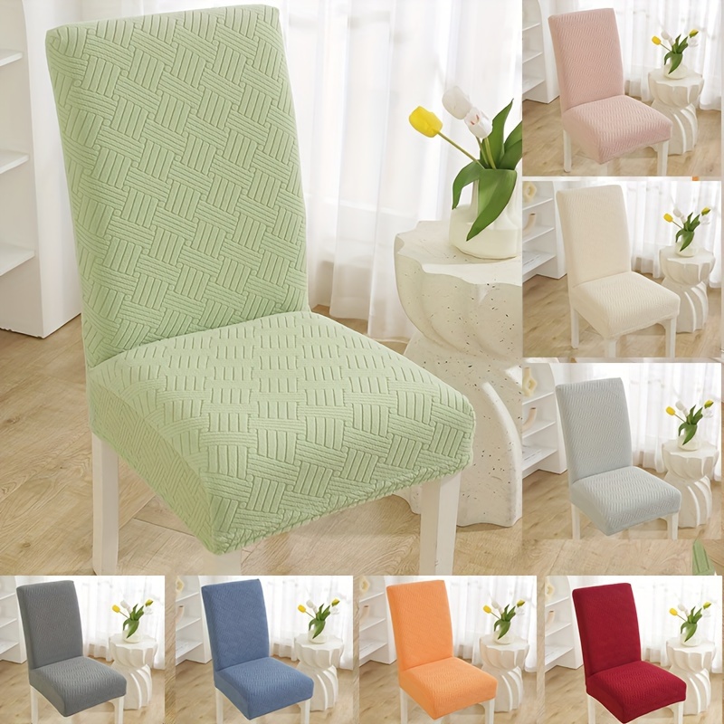 

1pc Thicken Universal Skin-friendly Jacquard Velvet Chair Cover Universal Chair Slipcover For Living Room Home Decor