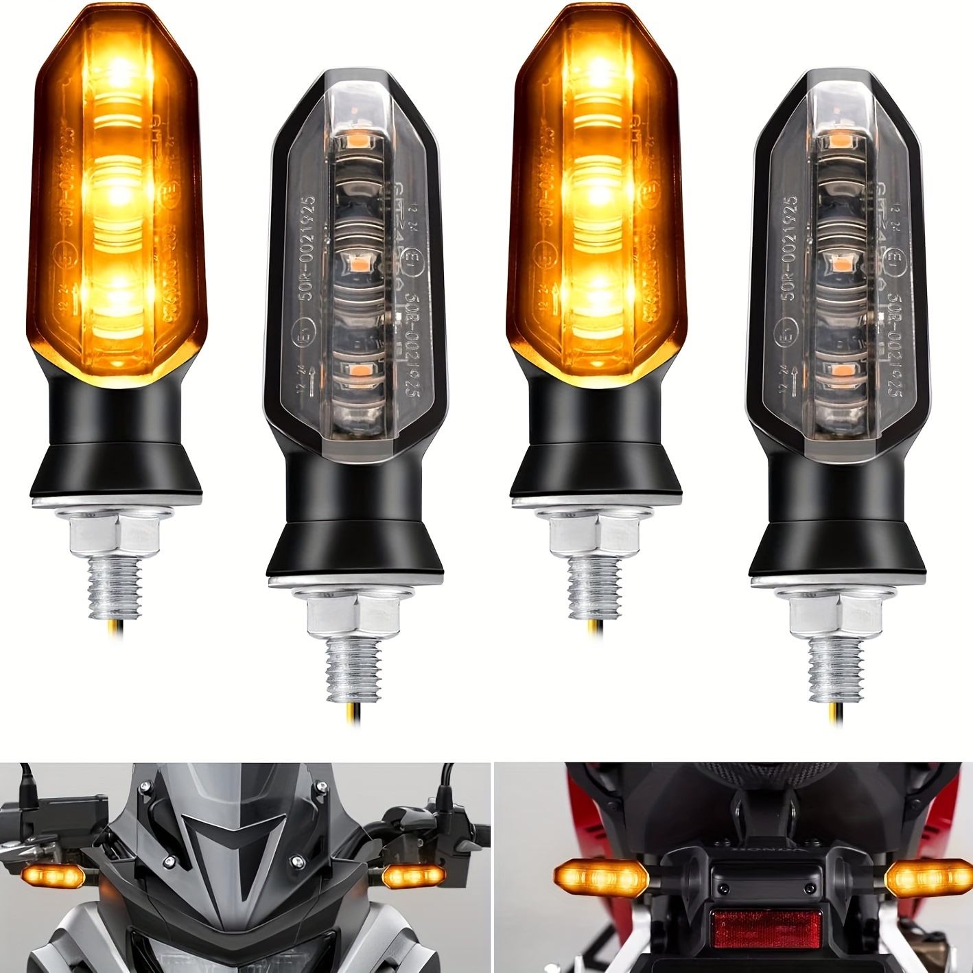 2Pcs Universal Motorrad Blinker Licht Halter Metall Umzug Gabel