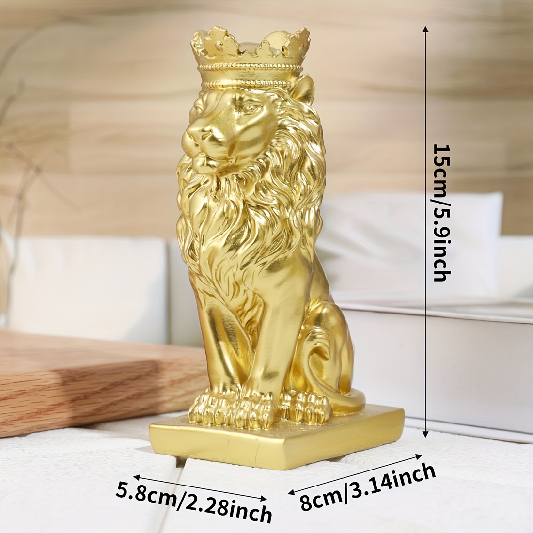 1pc Crown Lion Home Decor Ornament
