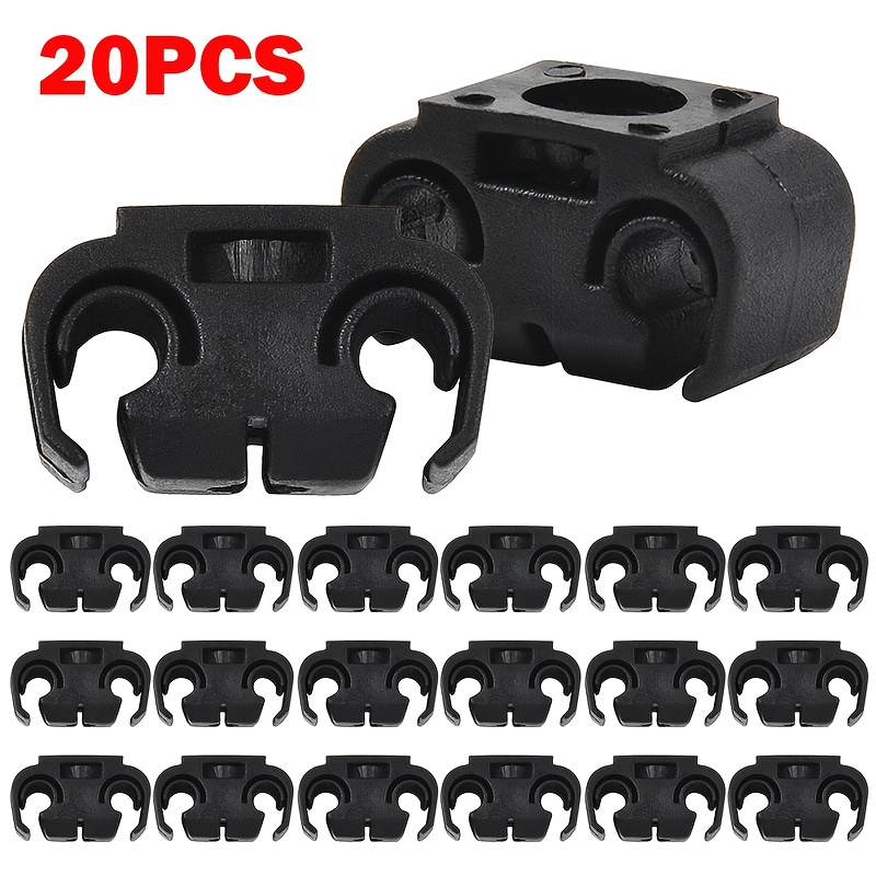 E-shop 10/20 Stück Auto-Bremsleitungsschlauchklemmen Doppel-Kabelhalter Clip 811611797 für VW Bora K3 Passat Jetta Audi Seats Skoda, Autoreparaturteile