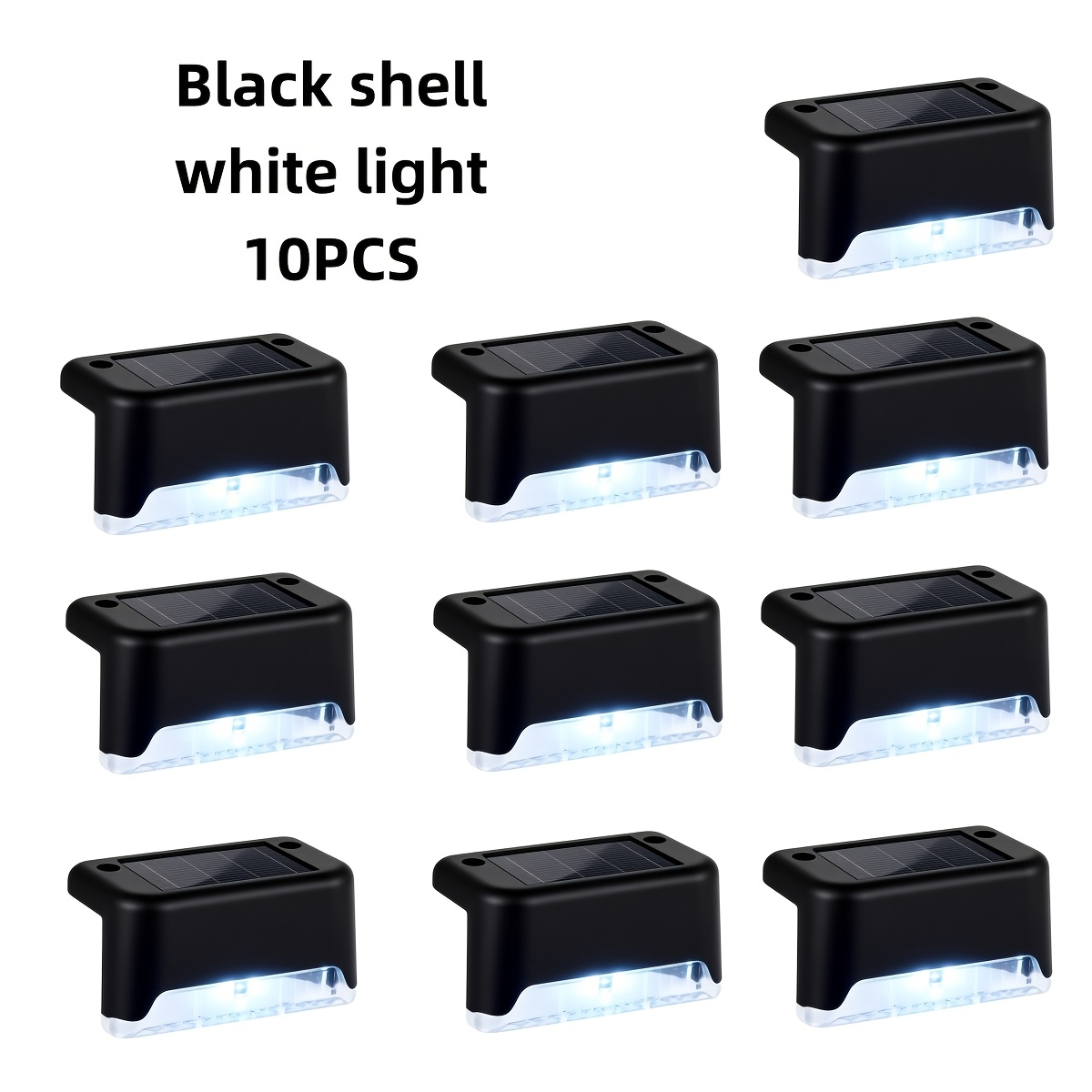 TEMU 10pcs Solar Outdoor Kits, No Wiring Required For Step Lights, Wall Lights, Decorative Lights, Holiday Decorations, Night Lighting, Automatic