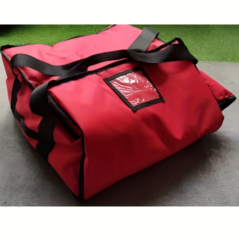 TEMU 1pc Heavy-duty Insulated Pizza Delivery Bag With Thermal Insulation - Oxford Cloth Food Carrier, Reinforced & Easy- - For Restaurants, Catering,