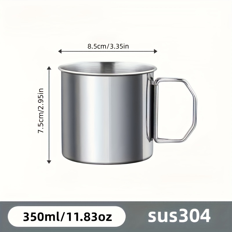 E-shop SUS304 Edelstahl Outdoor Faltbecher für Camping und Wandern; Tragbarer Aufbewahrungs- und Trinkbecher; Outdoor Ausrüstung Becher