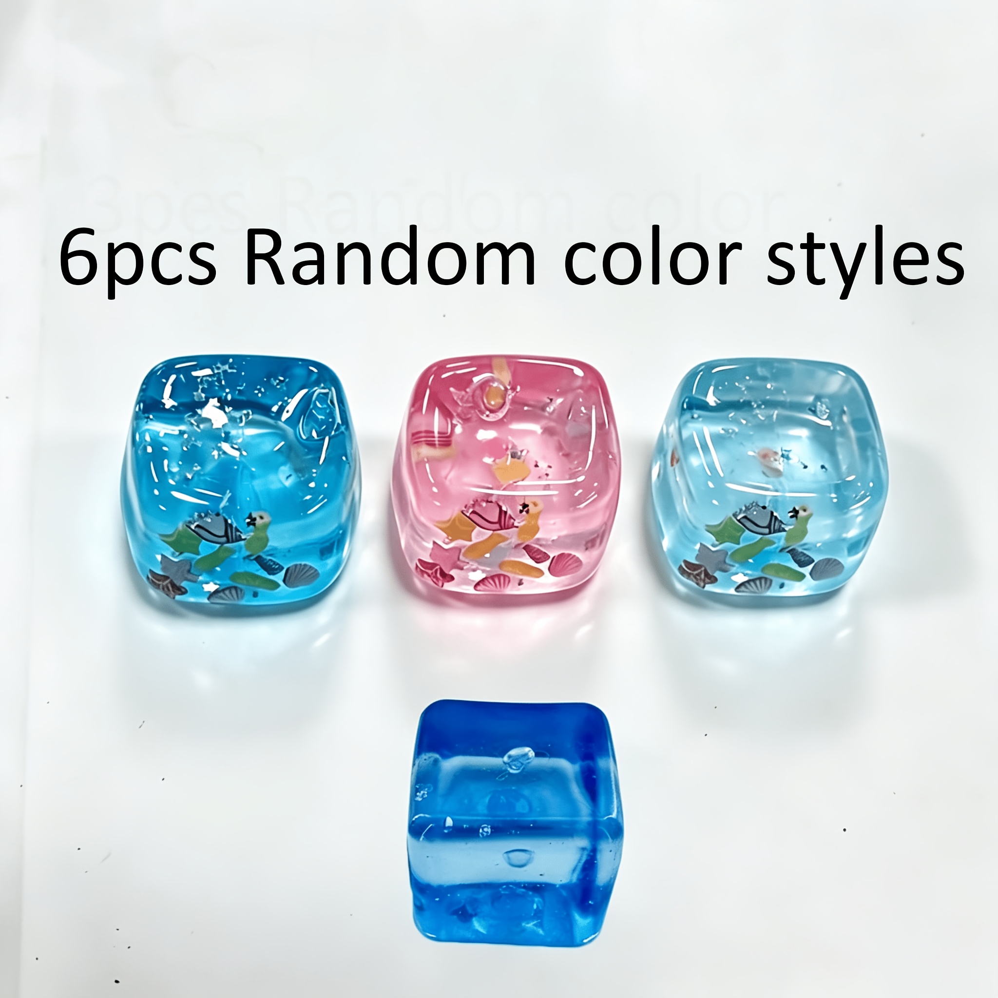 Image of 6pcs Colored Ocean Block Snowflake Block Squeeze Toys, Multi-colors, Toys Of Styles, Ideal For Birthday Gifts, Classroom Prizes, Party Favors, Party Gift Bag (random Color And Style)