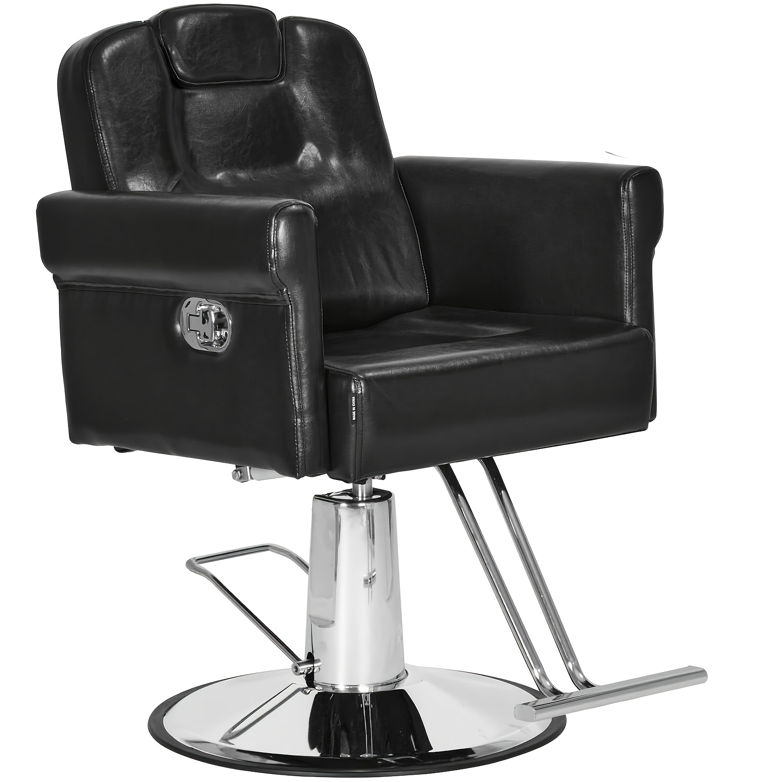TEMU Barber Chair Recliner Chair With Hydraulic Pump, Removable Headrest, Adjustable Height Swivel For Hair Salon Equipment