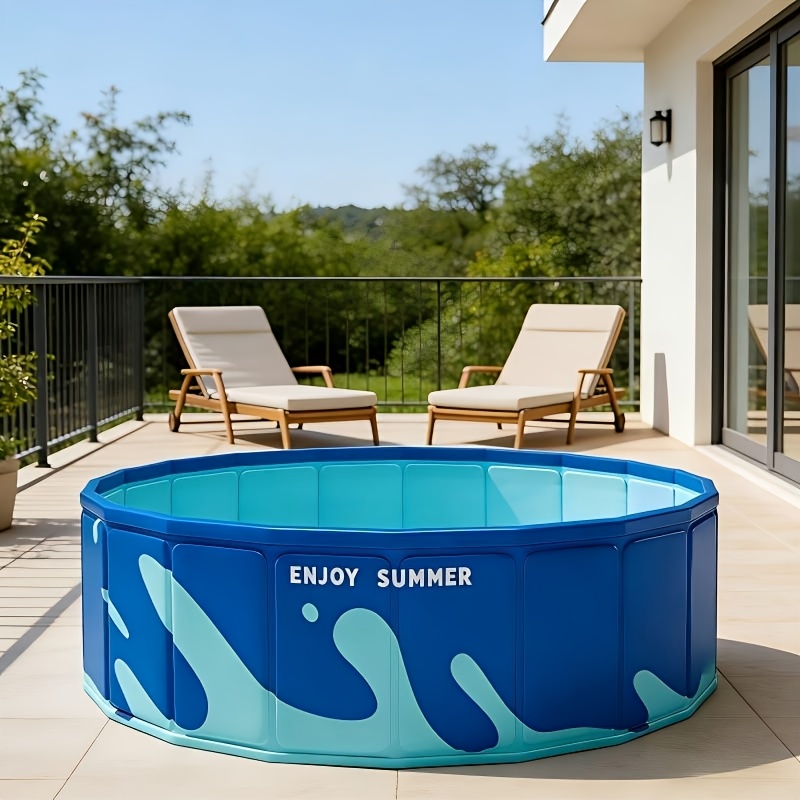 Inflatable-Free PVC Circular Wooden Pool