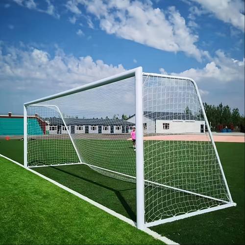 11 a side football net hand woven nylon mesh with elastic thread goal net