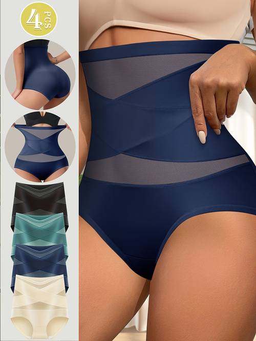 4 pack women underwear briefs with snug support invisible under clothes anti roll waistband feel stylish secure daily wear
