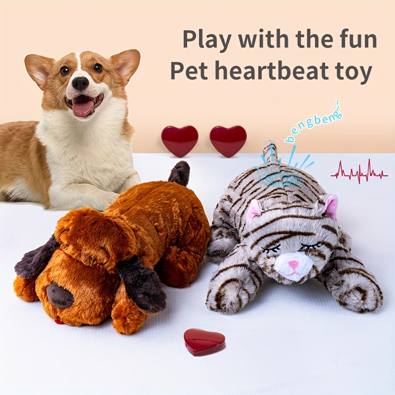 

Plush Heartbeat Toy For Pets - Stress And Soothing Play For Cats And Dogs, Suitable For All Breed Sizes, Ideal Christmas Gift For Pets, Comforting For Crate Training Assistance