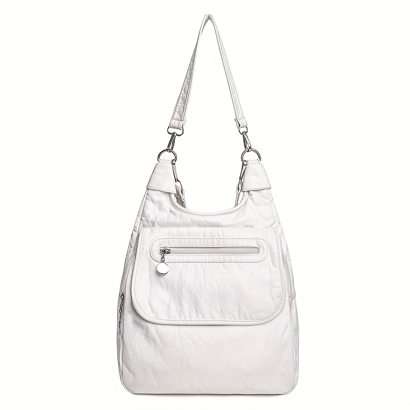 Moqueta Convertible para Mujer/Bolso de Hombro/Tote - Cierre con Cremallera, Compartimento Espacioso, Ligero para Trabajo y Viaje - Disponible en Blanco, , Rojo, Gris - Bolso Minimalista, Bandolera, Textura Suave