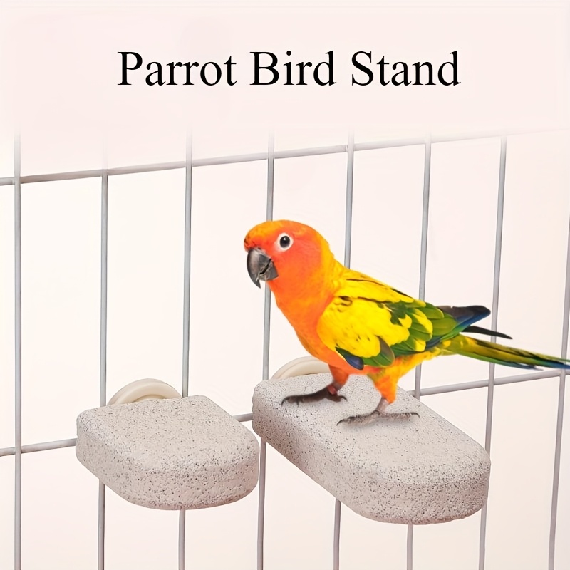 

Grinding Stand With Stone - Abs Bird Perch For Budgies, Cockatiels, - Safe And Effective Claw Maintenance