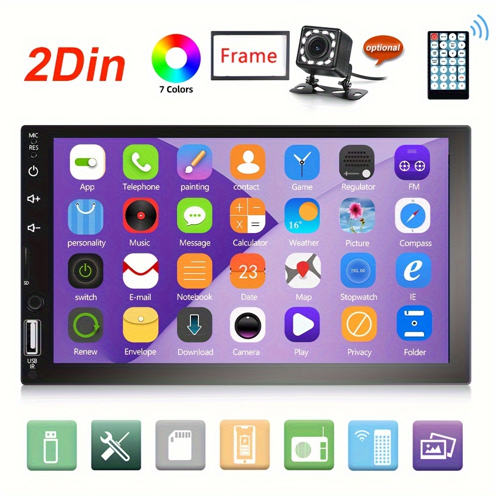 1G+32G Android Car Stereo Single Din Double Din Touch Screen with GPS  Navigation, Rimoody 10.1 inch Car Radio with Bluetooth WiFi FM Mirror Link  USB