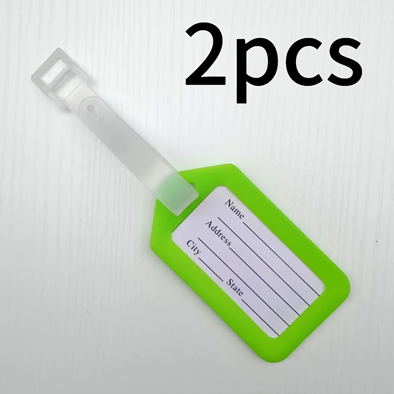 2pcs Plastic PP Luggage Tag for Travel Bag Identification