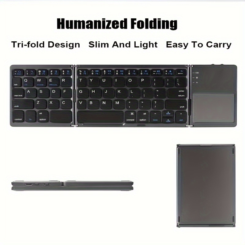 

Wireless Mini 3 Folding Keyboard With Touchpad For Most Phones Tablets Devices With Wireless Link Function