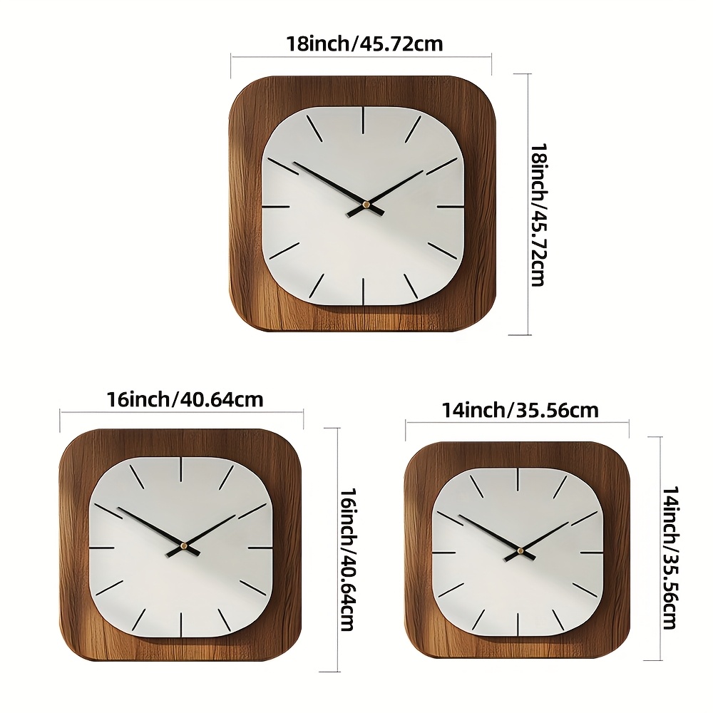 reloj de pared cuadrado vintage moderno movimiento silencioso
