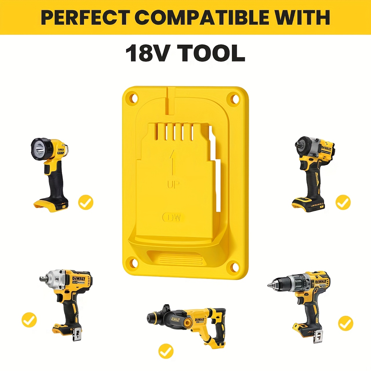 10pcs set of 18v durable construction power tool storage racks wall mounted hanging shelves suitable for garages  
