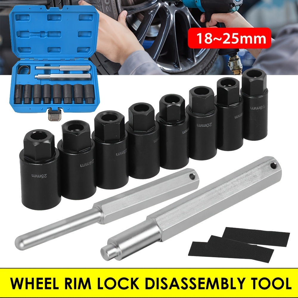 Heavy Duty Conical Nut Extractor Set with 8pcs Sockets