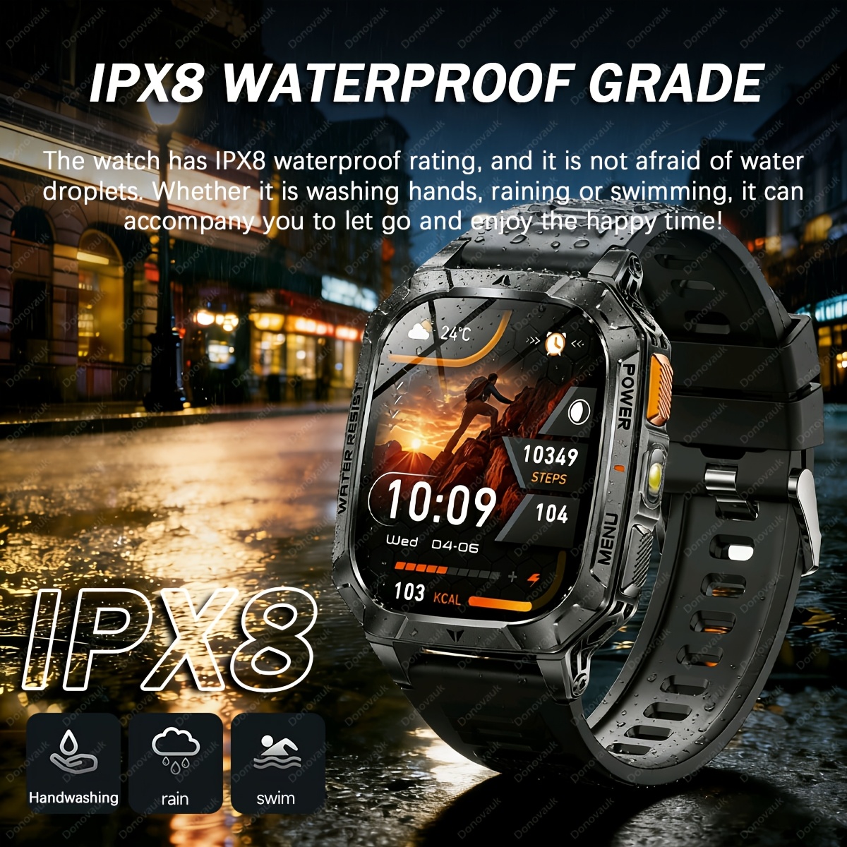Smartwatch voor heren 2026, 2,01-inch HD-scherm, 1400mAh batterij met grote capaciteit, 120 dagen lange stand-bytijd, buitensporthorloge, draadloos bellen, LED-zaklamp, 200+ wijzerplaatontwerpen, stemassistent, herenhorloge, 120+ sportmodi, horloge voor fitnesstracking, kerst-, halloween-