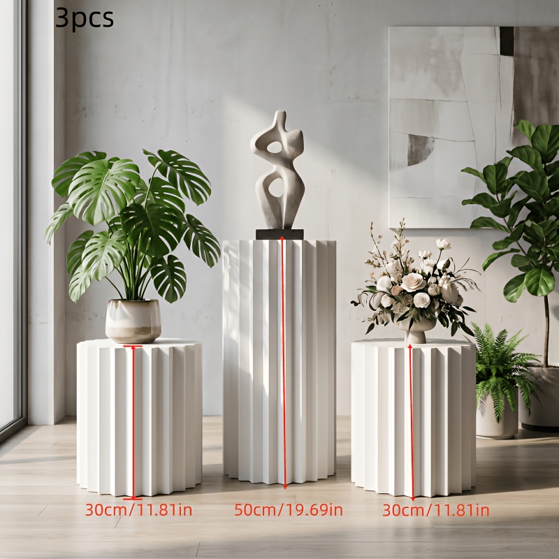 TEMU Ensemble de 3 présentoirs pliables en papier - Décoration de fête d'anniversaire - Parfait pour la Saint-Valentin, , les événements - Centres de