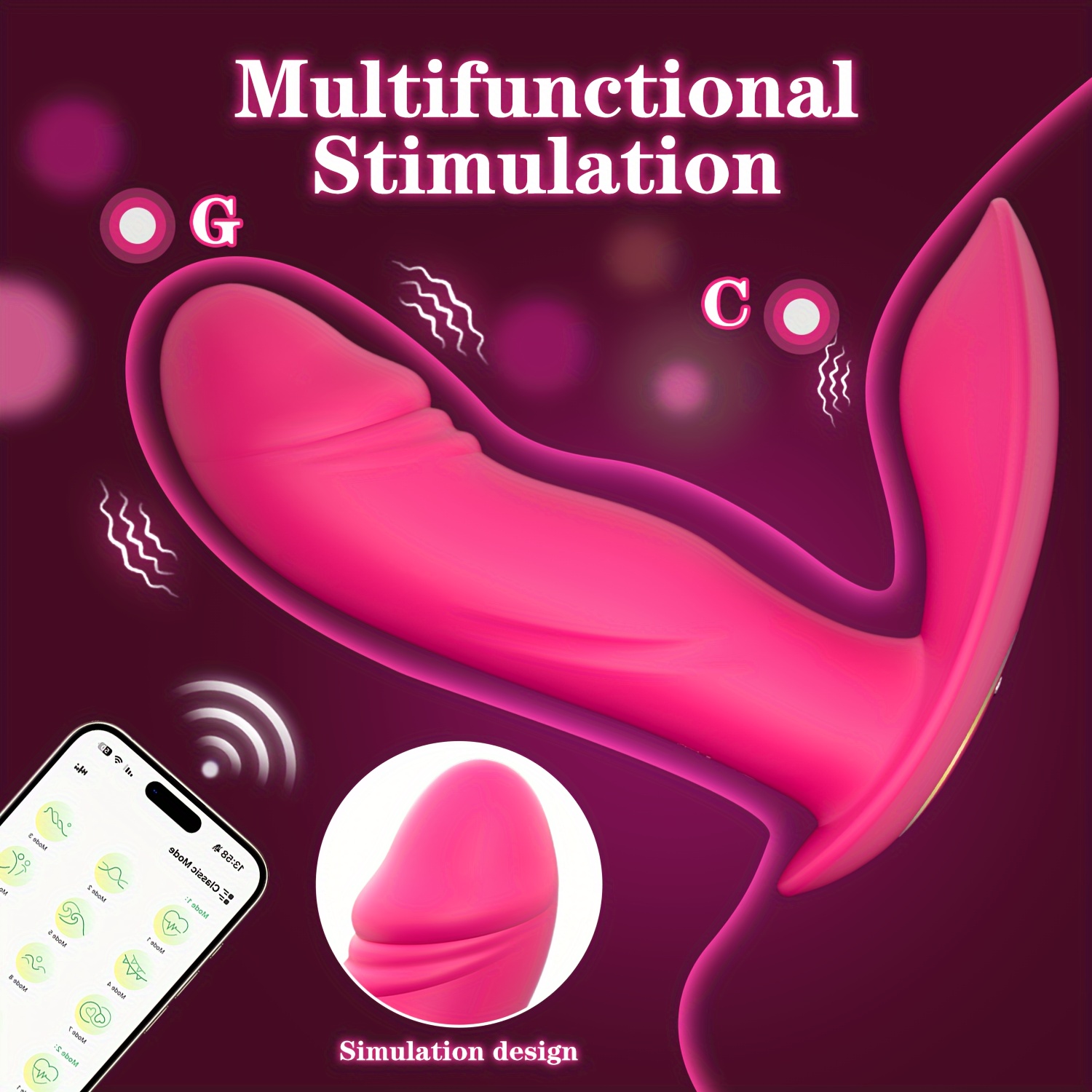 Vibrator Female Clitoris Stimulator Vagina Massager APP Control G Spot Simulation Dildo Sex Toys for Women Adult Sex Supplies, long distance sex toy, APP Control Vibrator, Sex Toys for Women, Toys for adults 18, Wireless Vibrator, Sex Toys for couple