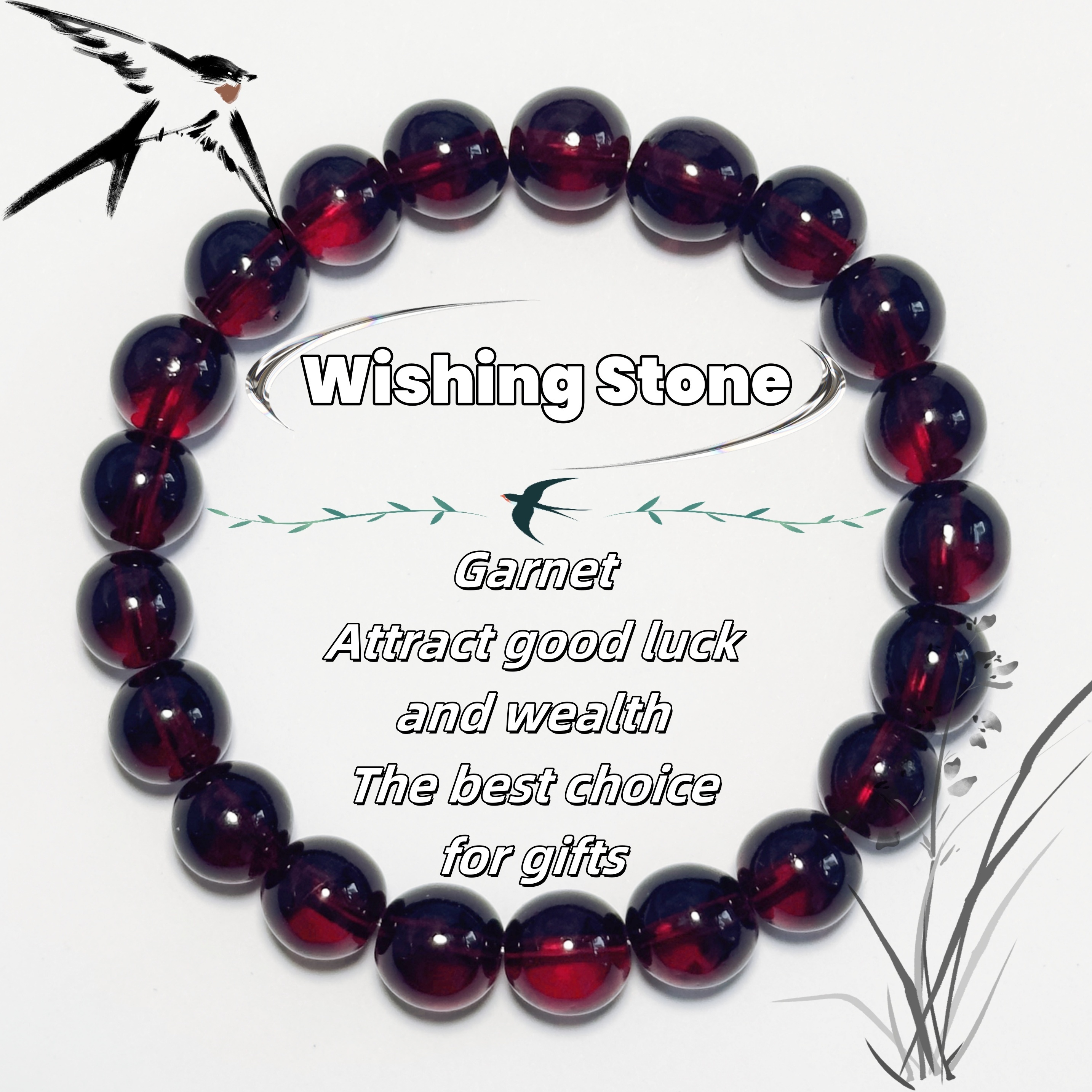 

Wishing Bracelet 10mm - Bracelet, Homeopathic & Wealth Stone, , December , Wrist Embodying &