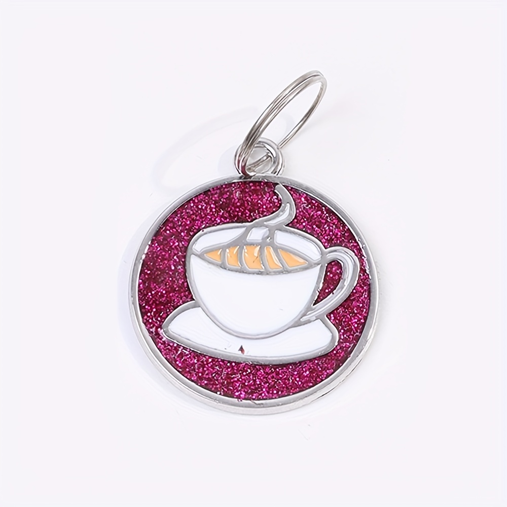Customizable Coffee Cup-Themed Dog Tags