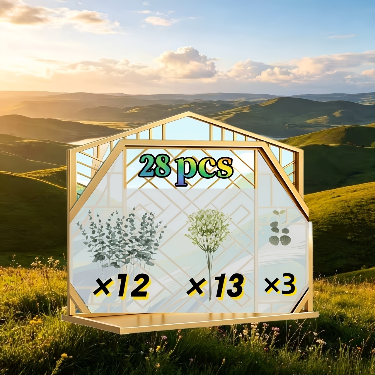 TEMU Ensemble de 28 pièces - combinaison d'eucalyptus artificiel, de gypsophile et de feuilles d'eucalyptus, réaliste et persistant toute l'année.
