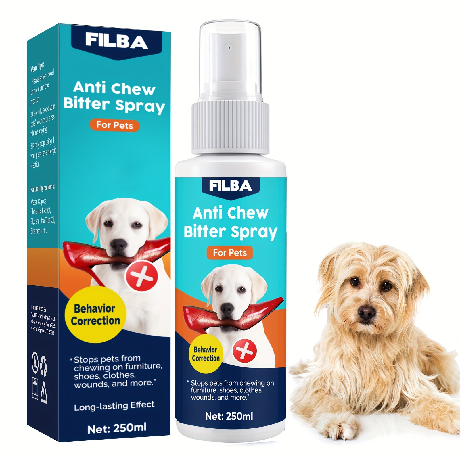 

No Chew Spray For Dogs, Anti Stracting And Biting Spray-keep Dogs From Chewing Furniture 250ml