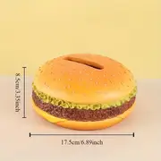 creative burger shape holder round plastic novelty hamburger dispenser ideal for home office desk accessories pack of 1 details 2