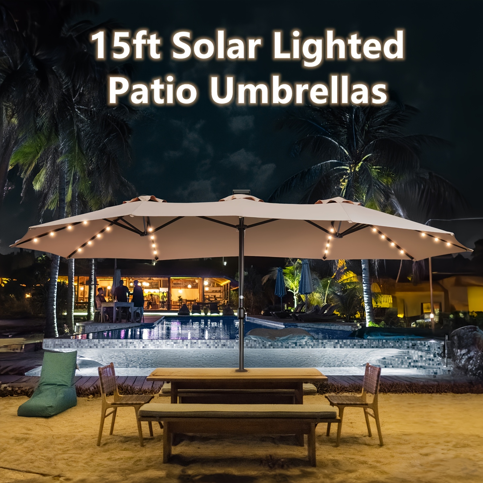 11 foot tilting patio umbrella Patio Umbrella Replacement Canopy Cantilever Supported Bar 11 Ft