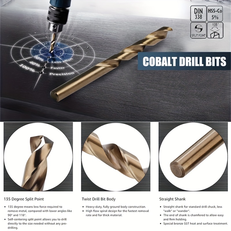 Structural Steel Best Drill Bit To Drill Through Steel 1/8 Drill Bits 10