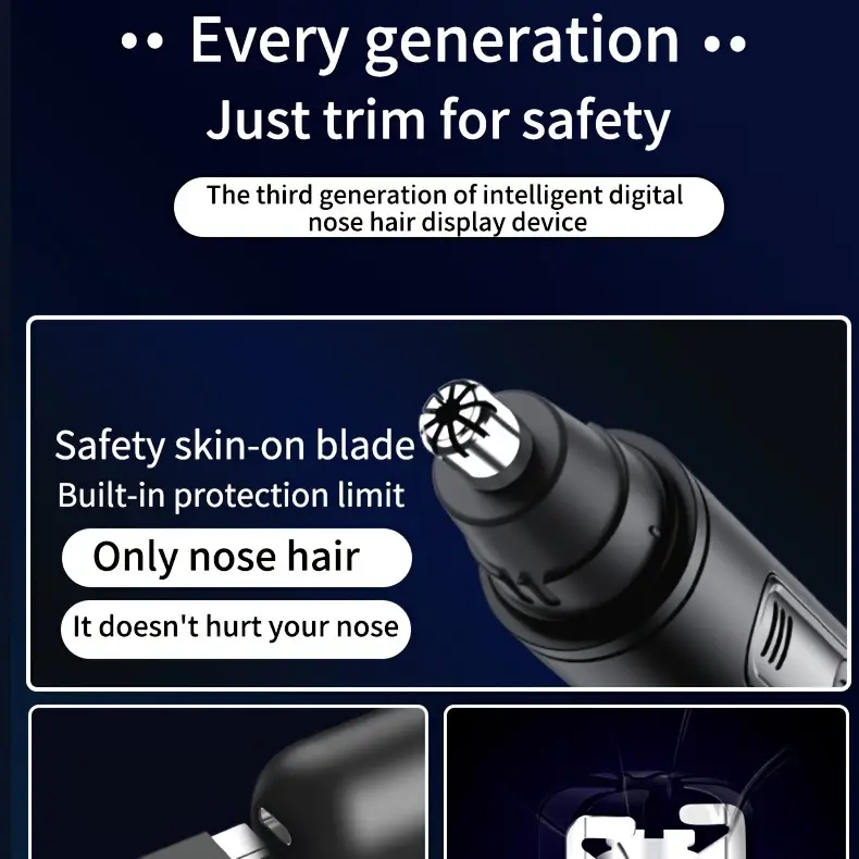rechargeable electric nose hair trimmer for men women   quiet with led display     grooming and gift ideas birthday holidays Product details 3