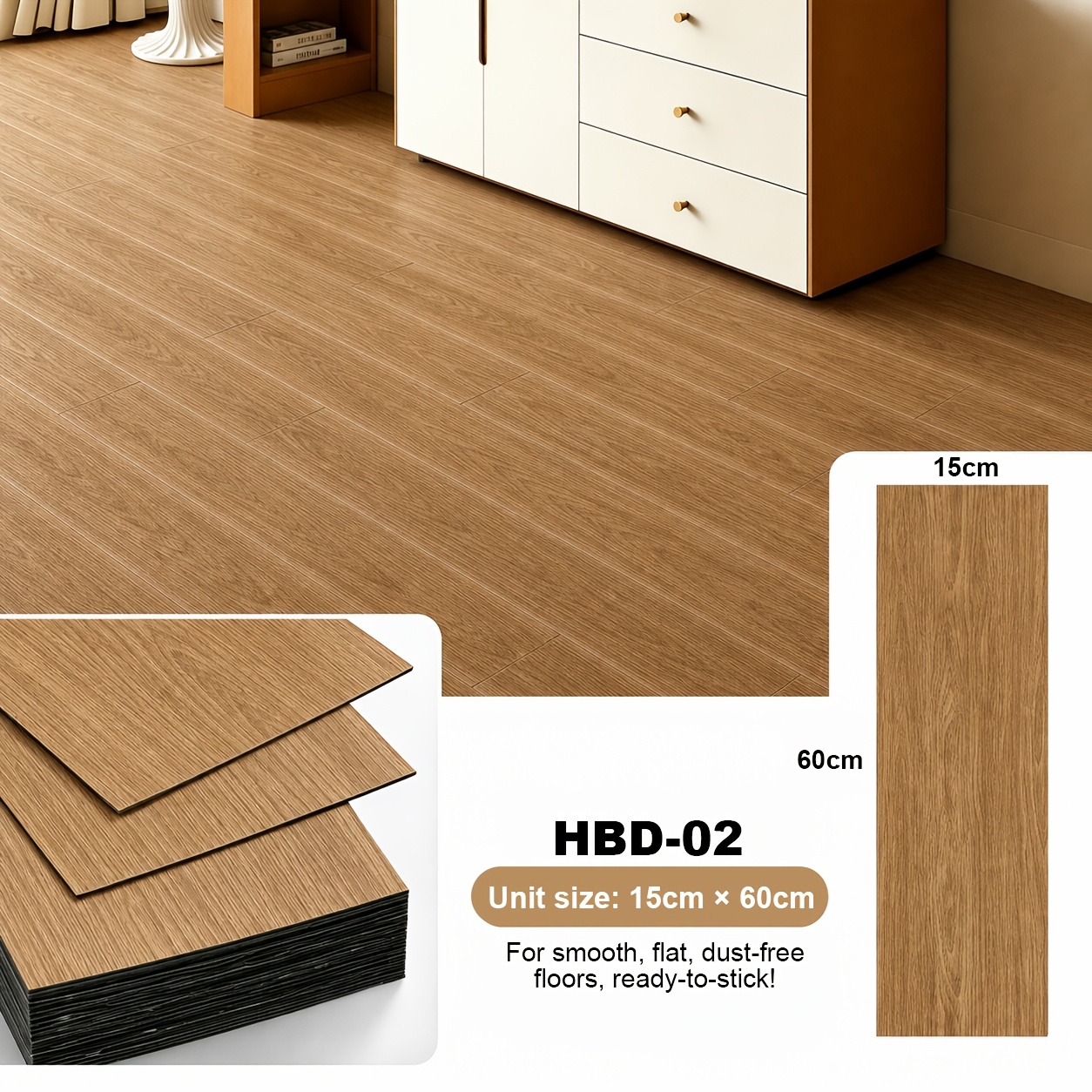 30pcs Pvc Vinyl Flooring Planks, 150 X 600mm Waterproof And Wear-resistant Wood Grain Floor Tiles, Self-adhesive Peel-and-stick Flooring For Living Room, Bedroom, Office, And Home Decor