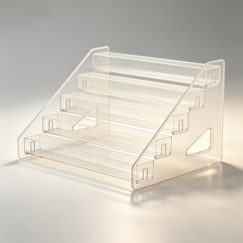 TEMU 1 support d' à niveaux pour bureau à domicile, support à cartes en plastique blanc laiteux micro-milky de haute , support d' multi-compartiments