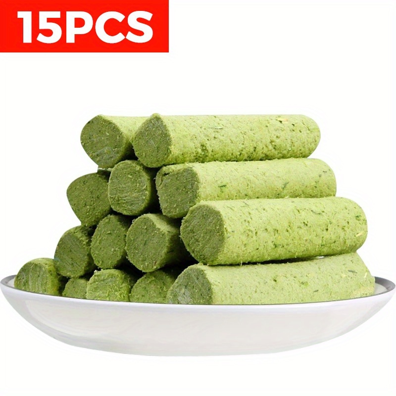 15pcs Cat Grass Chew Sticks - Natural Teething Aid With , & Hairball Relief For Kittens To Adult Cats (wheatgrass, No Additives)