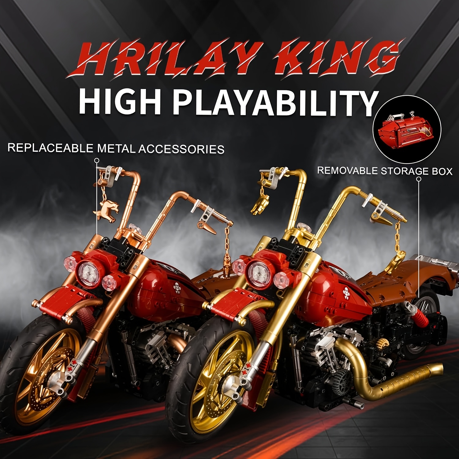 QOQ Motorcycle Building Blocks Kit, 1:5 Scale Motorcycle Model Building Toys for Boys And Girls 8 And Up, Youngsters Adult Collectible Car Gift (2111pcs) 10514