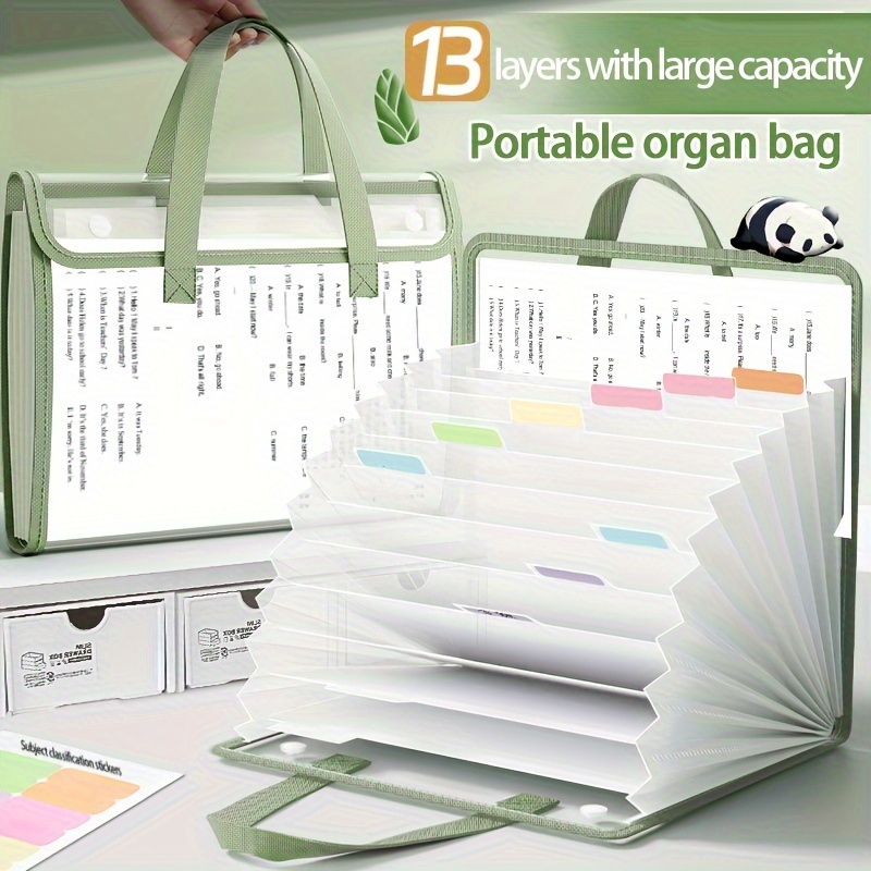 13 pocket expandable reversible file organizer binder with tabs portable document holder for   office in   Product details 2