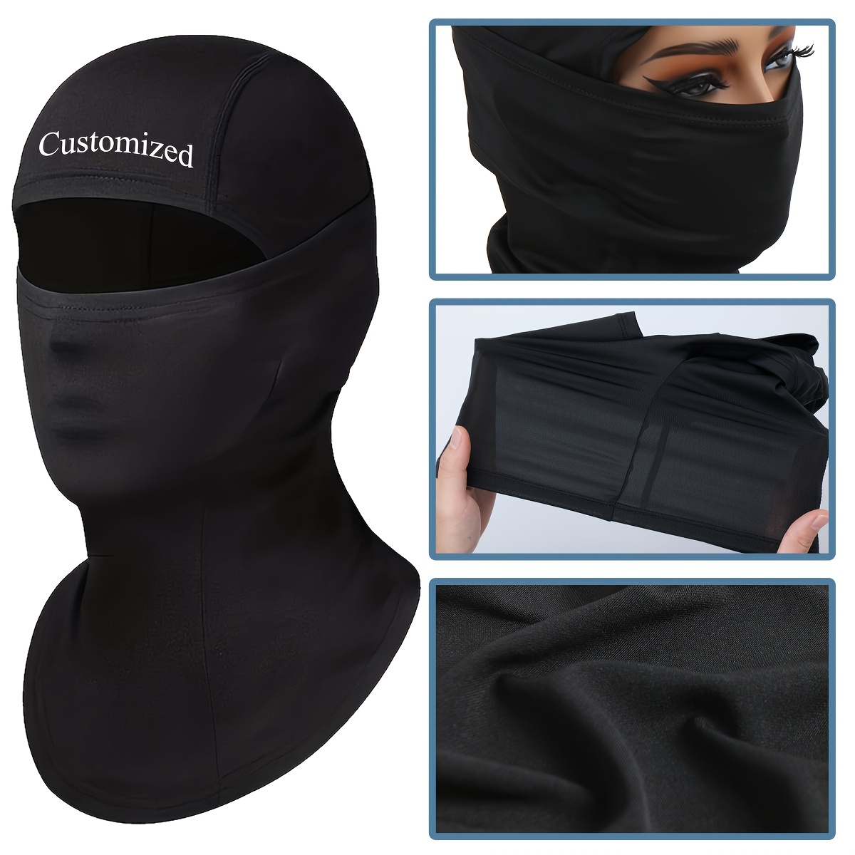 Customize Neck Gaiter Bandanas Personalized Headband, Reusable Face