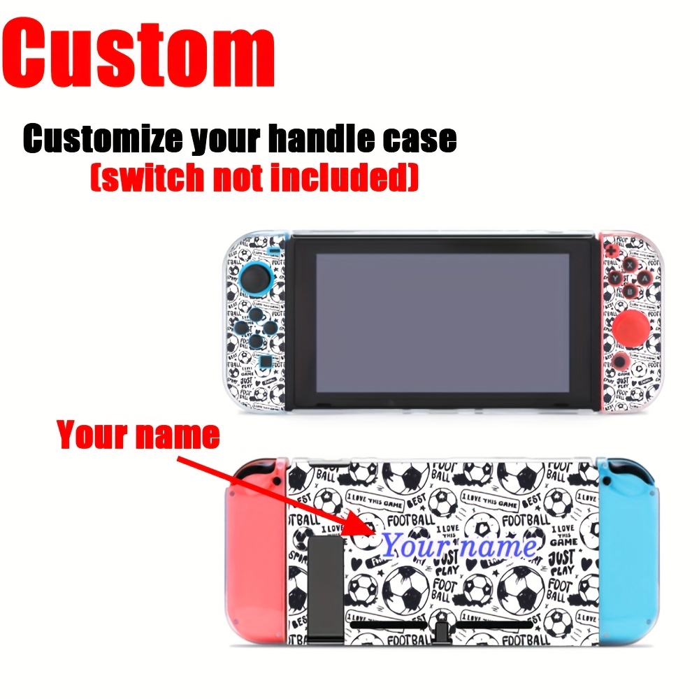 TEMU Coque personnalisable en TPU avec interrupteur, thème de football , coque protectrice légère avec nom personnalisé, cadeau idéal pour le An, la